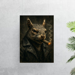 Gangster squirrel smoking a cigar poster 7