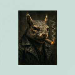 Gangster squirrel smoking a cigar poster 8