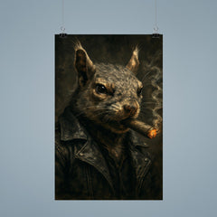 Gangster squirrel smoking a cigar poster 9