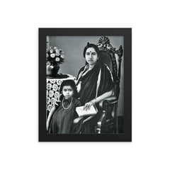 Gangubai Hangal framed print on a plain backdrop in size 8"x10".