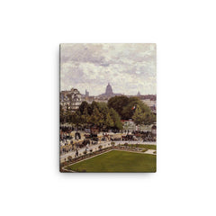 Garden of the Princess by Claude Monet, 1867 canvas print on a plain backdrop in size 12"x16".