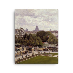 Garden of the Princess by Claude Monet, 1867 canvas print on a plain backdrop in size 16"x20".