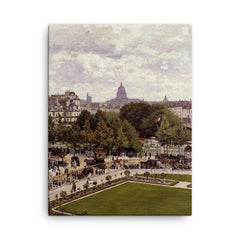 Garden of the Princess by Claude Monet, 1867 canvas print on a plain backdrop in size 18"x24".