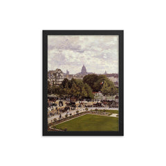 Garden of the Princess by Claude Monet, 1867 framed print on a plain backdrop in size 12"x16".