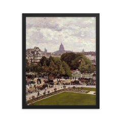 Garden of the Princess by Claude Monet, 1867 framed print on a plain backdrop in size 16"x20".
