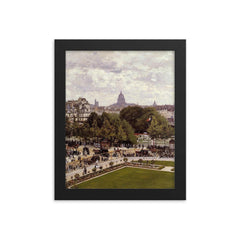 Garden of the Princess by Claude Monet, 1867 framed print on a plain backdrop in size 8"x10".