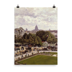 Garden of the Princess by Claude Monet, 1867 poster on a plain backdrop in size 8"x10".