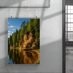 Gauja Sandstone Cliffs Latvia poster 4