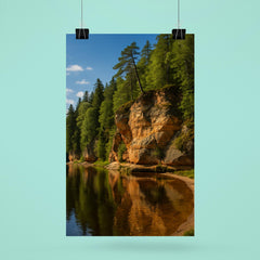Gauja Sandstone Cliffs Latvia poster 6