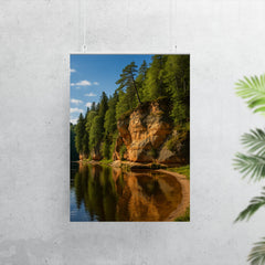 Gauja Sandstone Cliffs Latvia poster 7