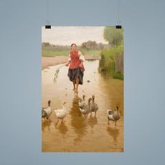 Geese, Let's Go Home by Mykola Pymonenko, 1911 poster 9