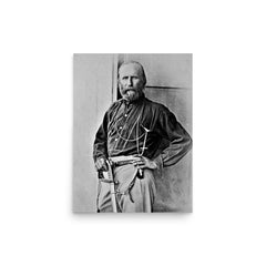 General Giuseppe Garibaldi poster on a plain backdrop in size 12"x16".