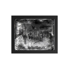 General Wool and Troops in Mexico, 1847 - Mexican American War framed print on a plain backdrop in size 8"x10".