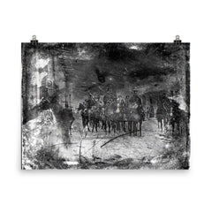 General Wool and Troops in Mexico, 1847 - Mexican American War poster on a plain backdrop in size 8"x10".