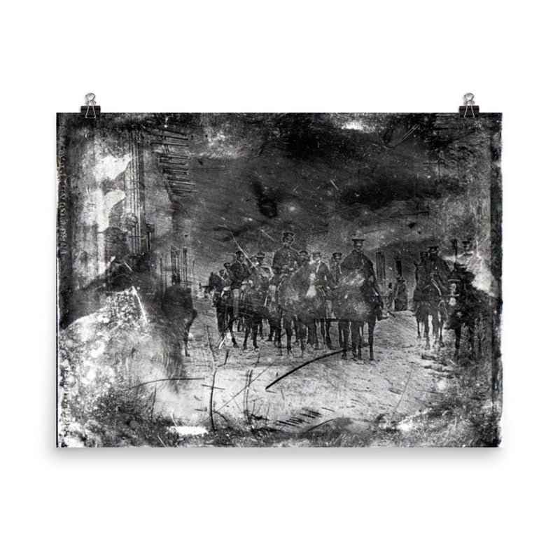 General Wool and Troops in Mexico, 1847 - Mexican American War poster on a plain backdrop in size 8