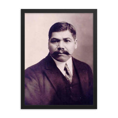 Genovevo de la O framed print on a plain backdrop in size 18"x24".