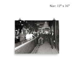 Gentlemen at the bar - a group of gentlemen drinking at a bar pose for a portrait, Dayton, Ohio, 1910 poster 3