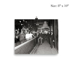 Gentlemen at the bar - a group of gentlemen drinking at a bar pose for a portrait, Dayton, Ohio, 1910 poster 4