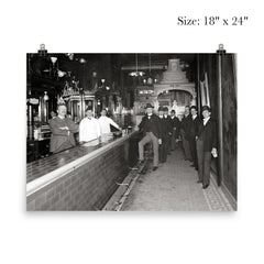 Gentlemen at the bar - a group of gentlemen drinking at a bar pose for a portrait, Dayton, Ohio, 1910 poster 5