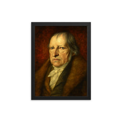 Georg Wilhelm Friedrich Hegel framed print on a plain backdrop in size 12"x16".