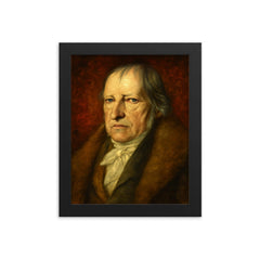 Georg Wilhelm Friedrich Hegel framed print on a plain backdrop in size 8"x10".