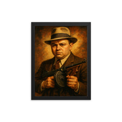 George Baby Face Nelson framed print on a plain backdrop in size 12"x16".