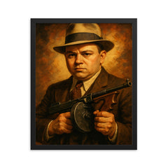 George Baby Face Nelson framed print on a plain backdrop in size 16"x20".