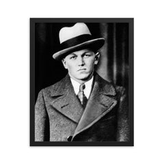 George Baby Face Nelson framed print on a plain backdrop in size 16"x20".