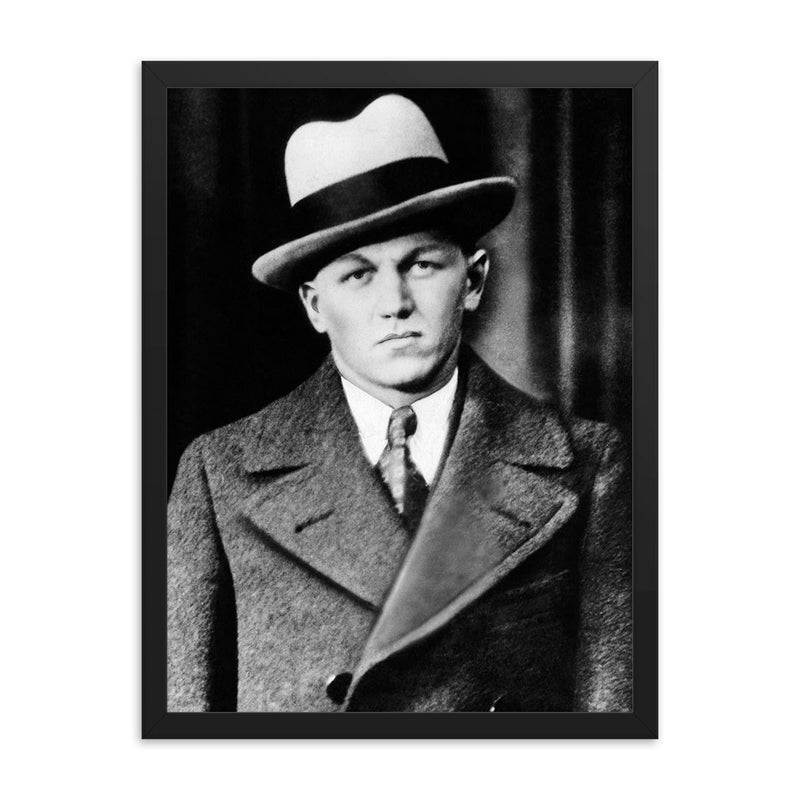 George Baby Face Nelson framed print on a plain backdrop in size 18