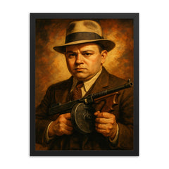 George Baby Face Nelson framed print on a plain backdrop in size 18"x24".