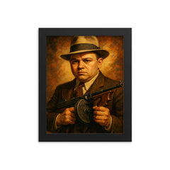 George Baby Face Nelson framed print on a plain backdrop in size 8"x10".