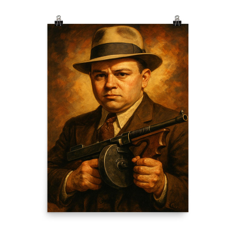 George Baby Face Nelson poster on a plain backdrop in size 8