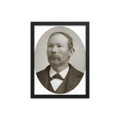 George Engel framed print on a plain backdrop in size 12"x16".