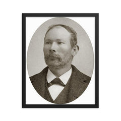 George Engel framed print on a plain backdrop in size 16"x20".