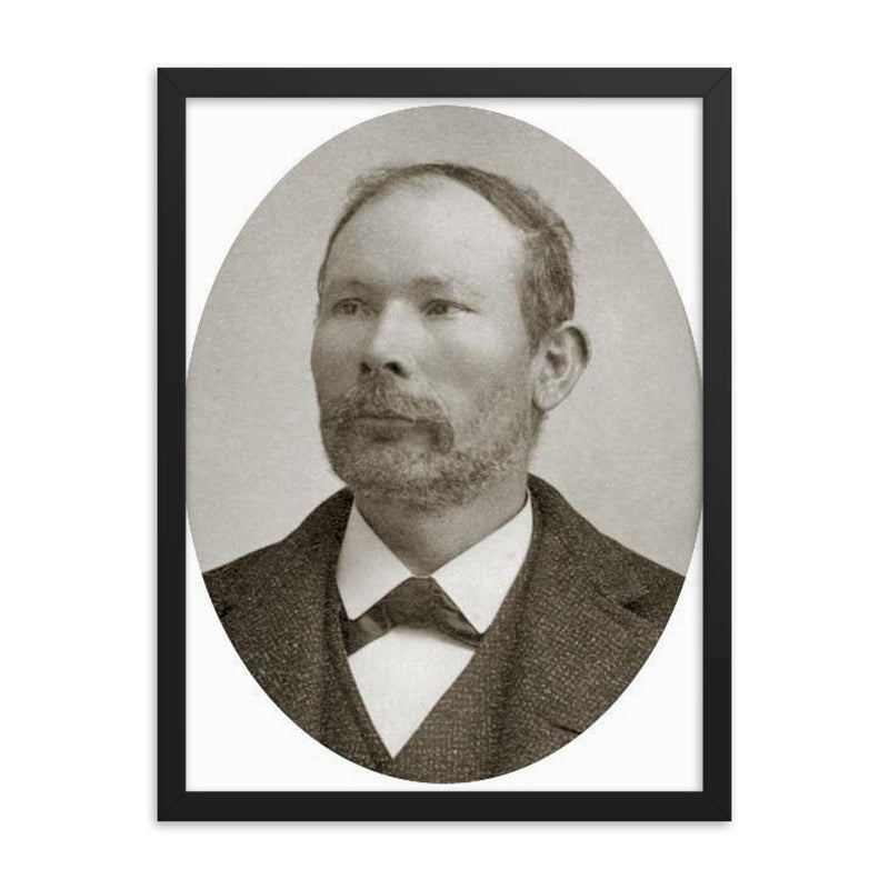 George Engel framed print on a plain backdrop in size 18