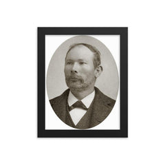 George Engel framed print on a plain backdrop in size 8"x10".