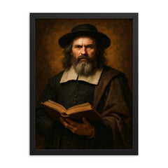 George Gillespie framed print on a plain backdrop in size 18"x24".