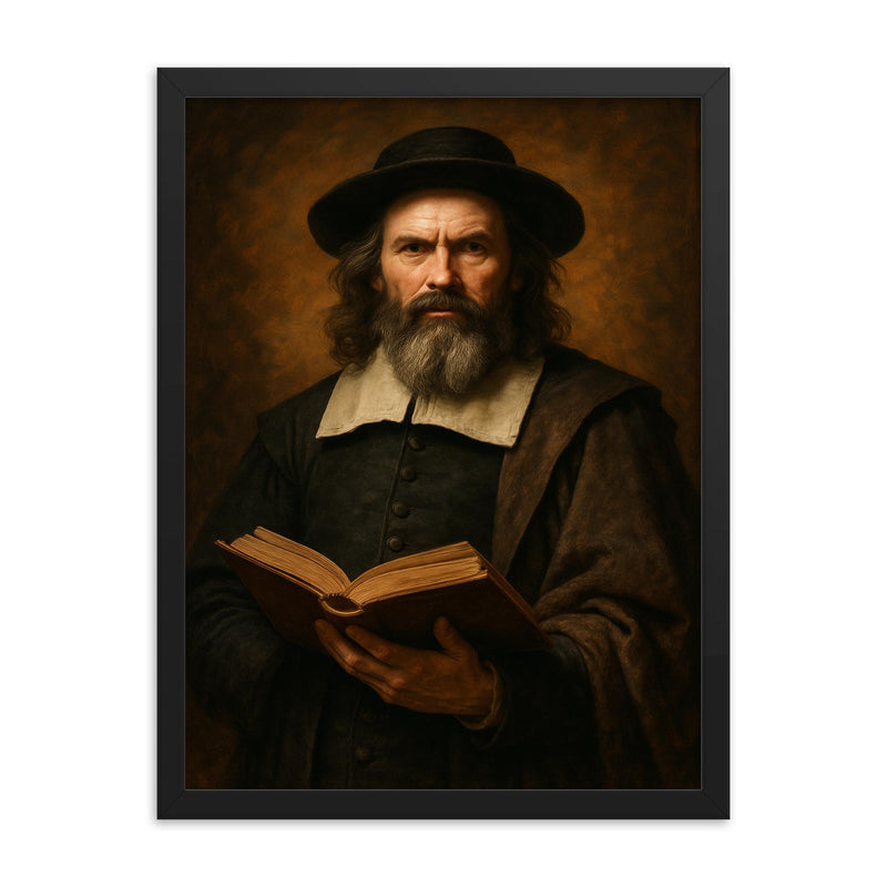 George Gillespie framed print on a plain backdrop in size 18