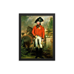 George III by William Beechey framed print on a plain backdrop in size 12"x16".