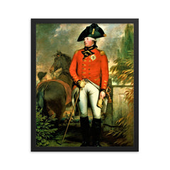 George III by William Beechey framed print on a plain backdrop in size 16"x20".