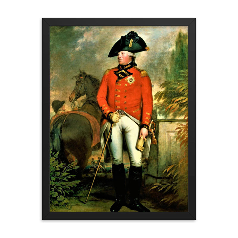 George III by William Beechey framed print on a plain backdrop in size 18