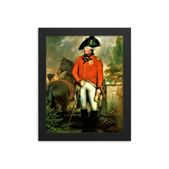 George III by William Beechey framed print on a plain backdrop in size 8"x10".