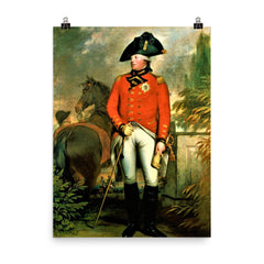 George III by William Beechey poster on a plain backdrop in size 8"x10".