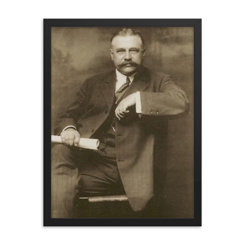 George Kessler framed print on a plain backdrop in size 18