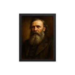 George MacDonald framed print on a plain backdrop in size 12"x16".