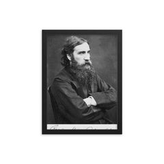 George MacDonald framed print on a plain backdrop in size 12"x16".