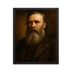 George MacDonald framed print on a plain backdrop in size 16"x20".