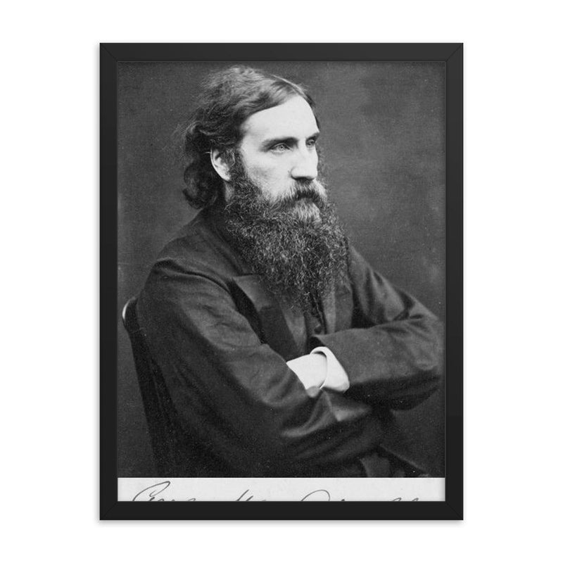 George MacDonald framed print on a plain backdrop in size 18
