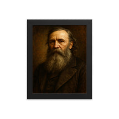 George MacDonald framed print on a plain backdrop in size 8"x10".