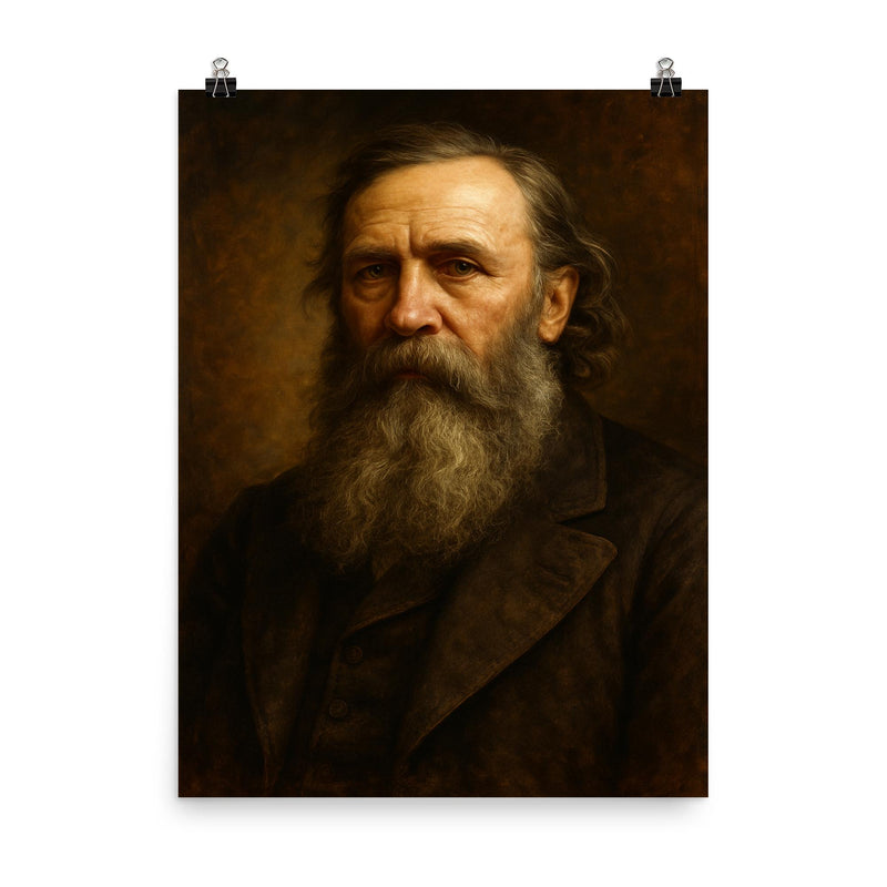 George MacDonald poster on a plain backdrop in size 8